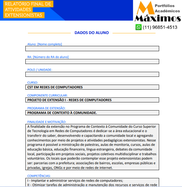 Portfólio Individual Projeto de extensão I Redes de computadores Portfólios Máximos Acadêmicos