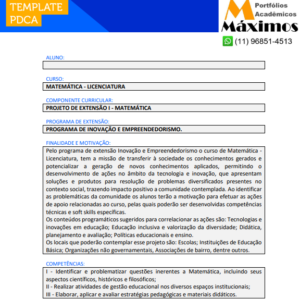 Portfólio Individual Projeto de extensão I - Matemática