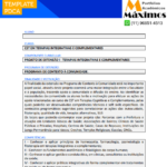 Portfólio Individual Projeto de extensão I - Terapias Integrativas e complementares