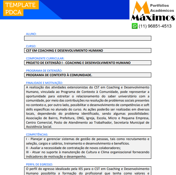 Portfólio Projeto de extensão I - Coaching e desenvolvimento humano