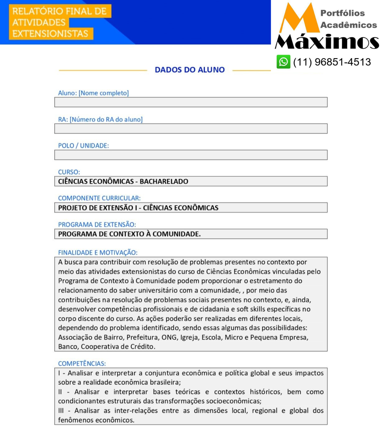 Portfólio Projeto de extensão I - Ciências Econômicas