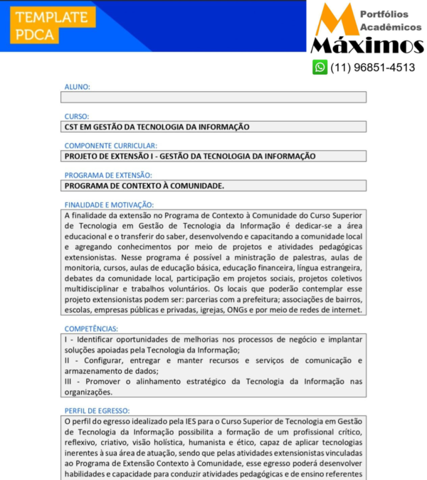 Projeto de extensão I - Gestão da Tecnologia da informação