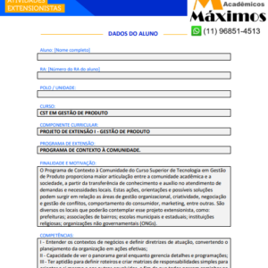 Portfólio Projeto de extensão I - Gestão de Produto