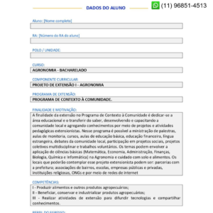 Portfólio Projeto de extensão I - Agronomia