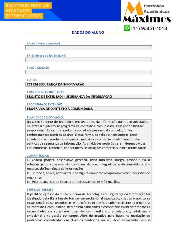 Projeto de extensão I - Segurança da informação