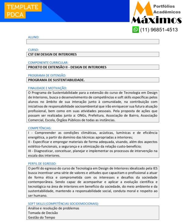 Projeto de extensão II - Design de Interiores