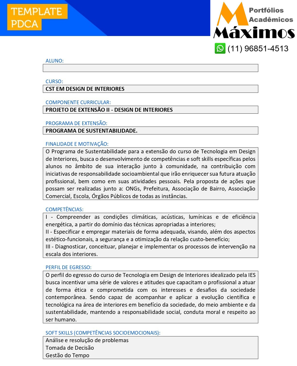 Projeto de extensão II - Design de Interiores