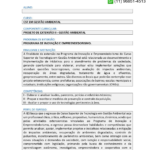 Projeto de extensão II - Gestão Ambiental